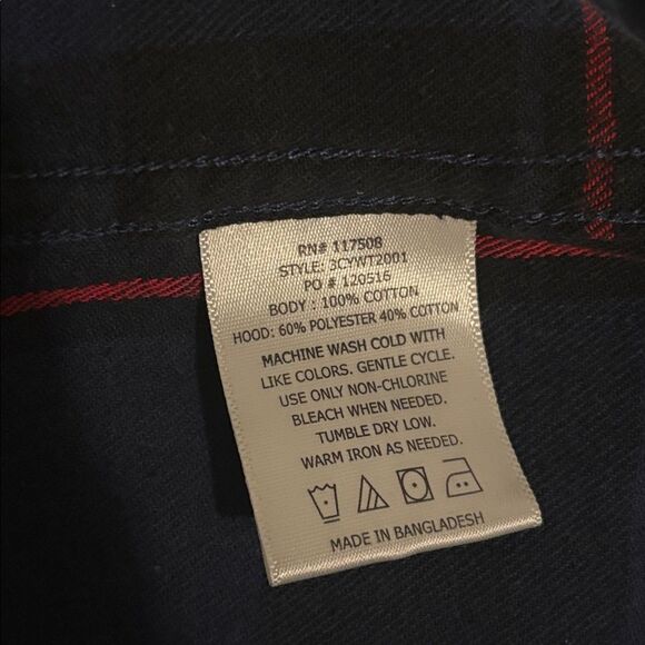 Caliville Plaid button up hooded shirt jacket - Picture 6 of 6